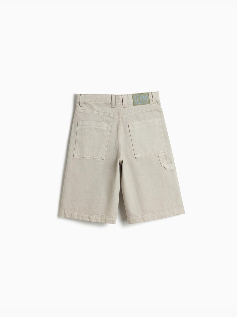 Short vaquero amplio, MO Fashion Beige - Kiabi