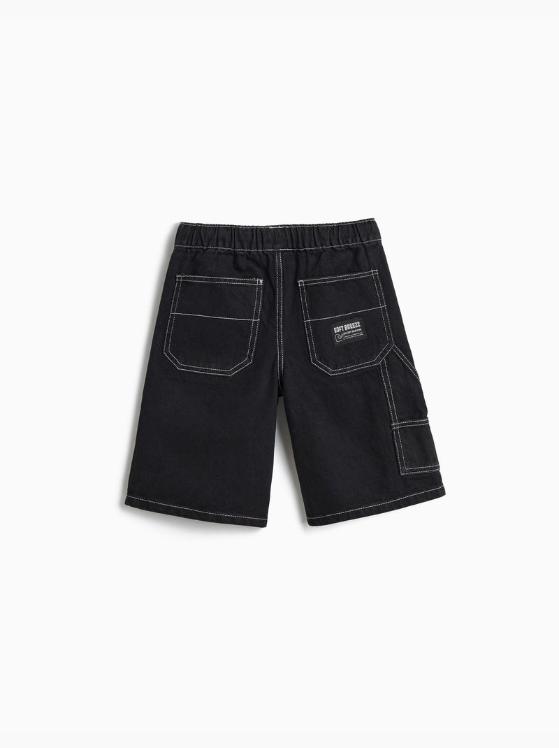 Short vaquero amplio, MO Fashion Negro - Kiabi