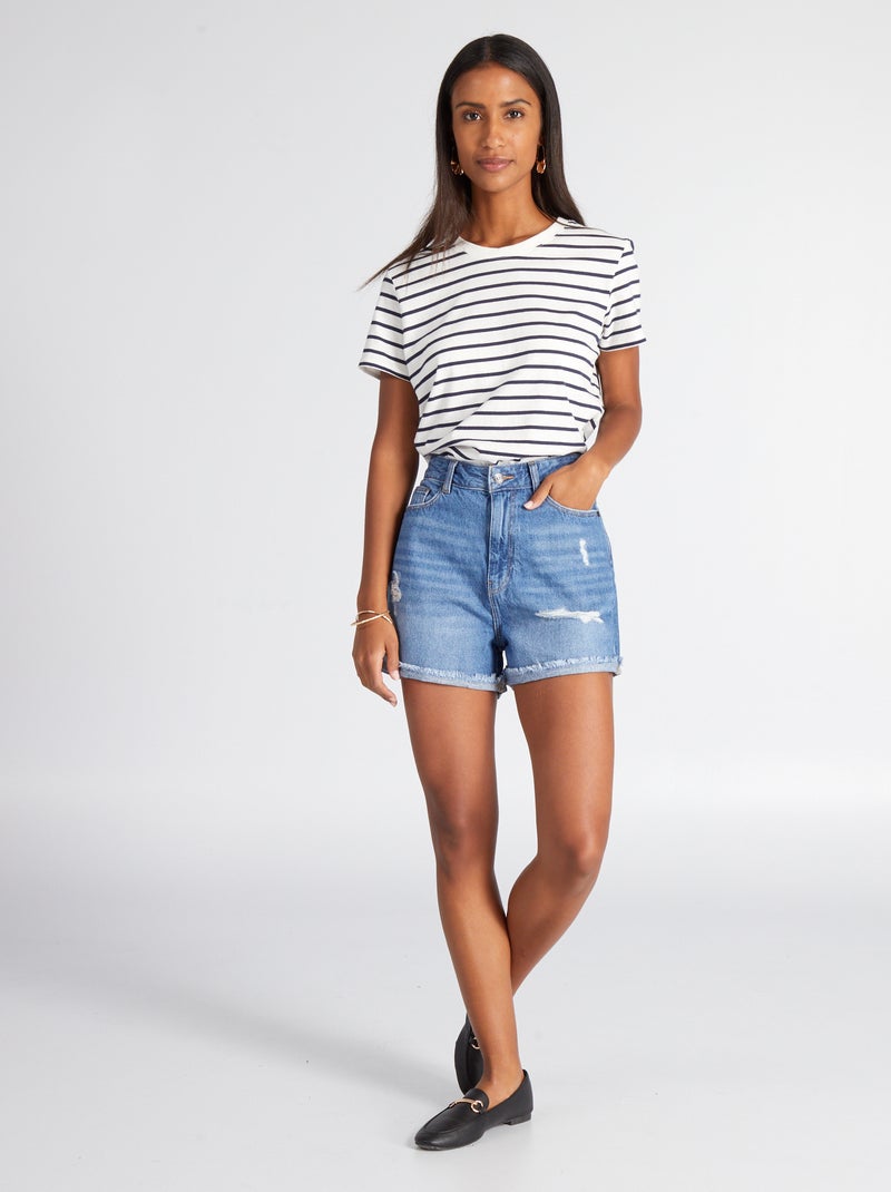 Short vaquero AZUL - Kiabi