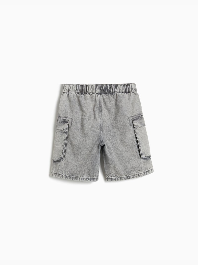 Short vaquero cargo, MO Fashion Gris - Kiabi