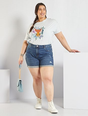 Rebajas pantalones cortos de mujer - tallas grandes mujer | talla 48 | Kiabi