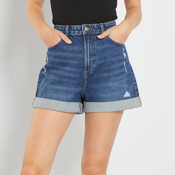 Short vaquero R.I 19 talle 40 cintura alta - Andii Vera Riveros - ID 178923