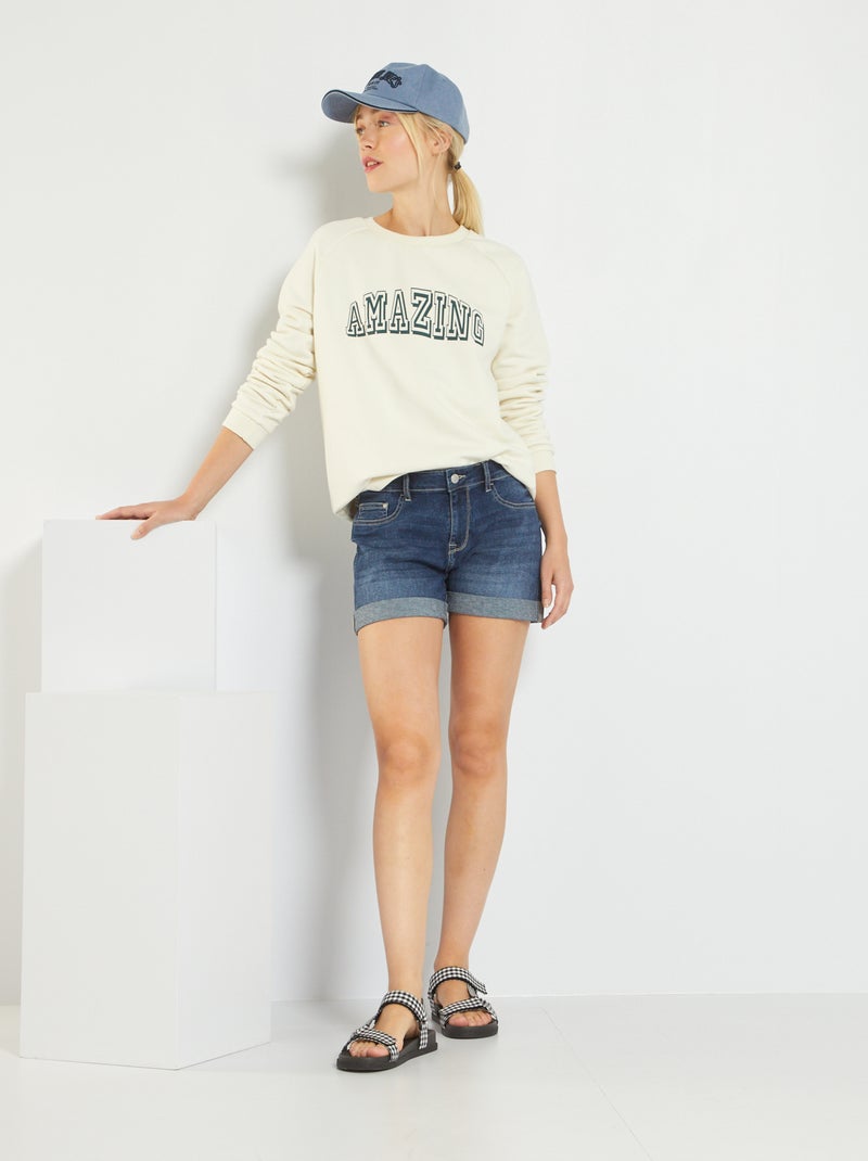 Short vaquero con vuelta 'JDY' AZUL - Kiabi