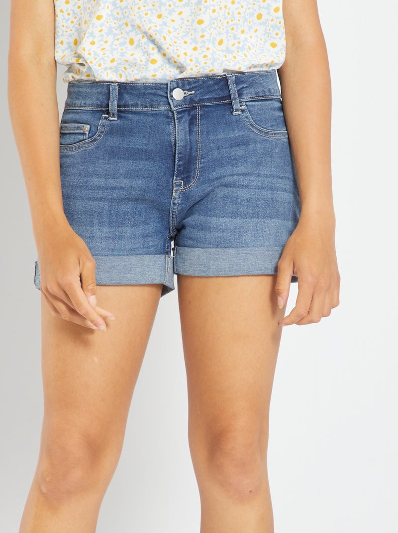 Short vaquero con vuelta 'JDY' azul - Kiabi