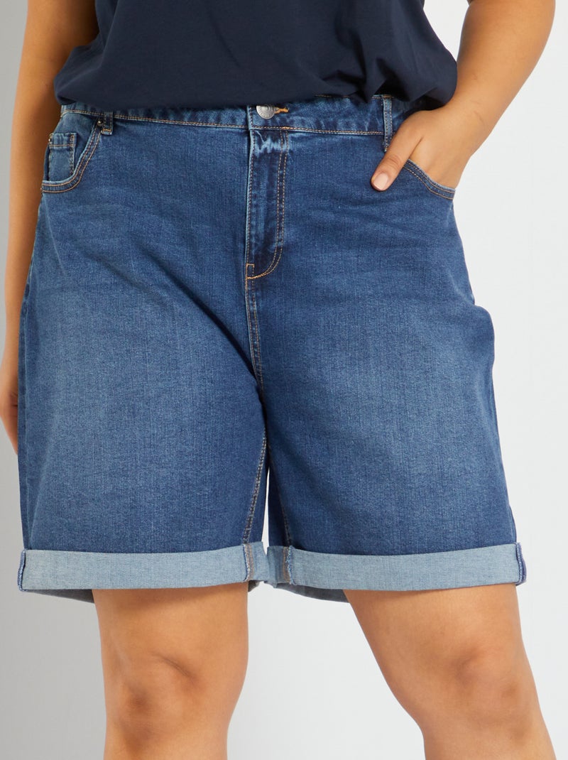 Short vaquero de efecto destroy AZUL - Kiabi