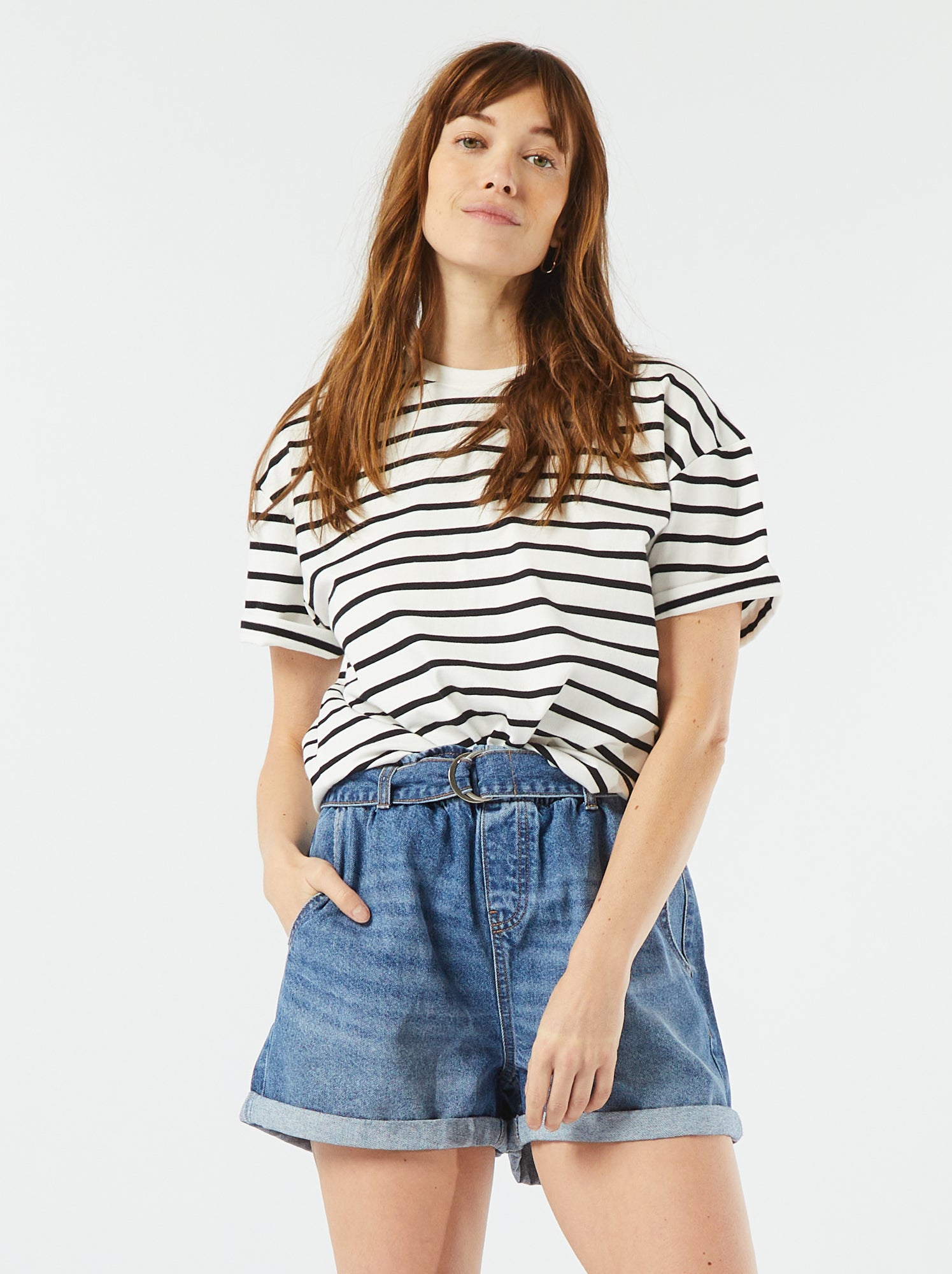 pantalones cortos vaqueros mujer kiabi