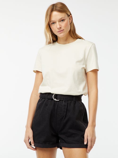 Short vaquero de tiro alto - Kiabi