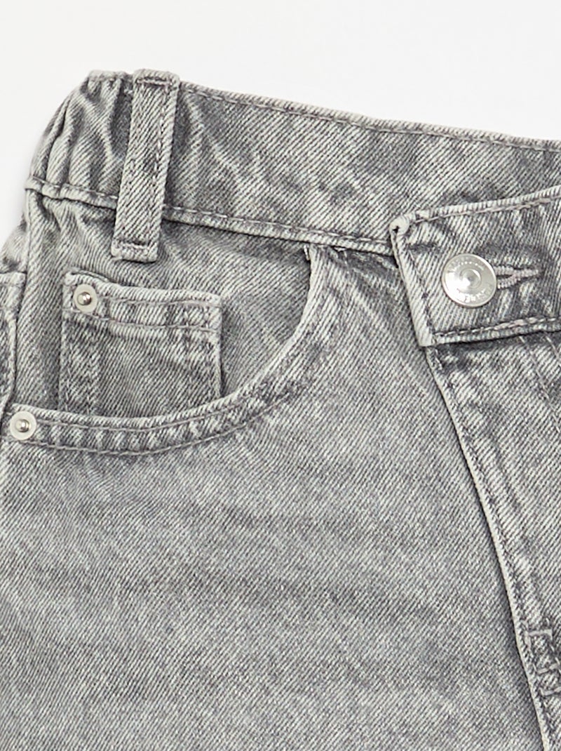 Short vaquero fácil de poner Gris - Kiabi