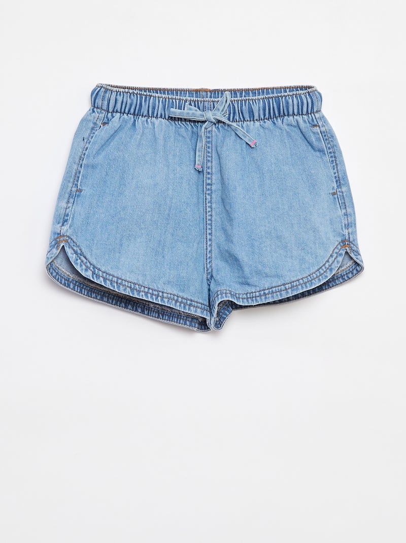 Short vaquero liso Azul - Kiabi