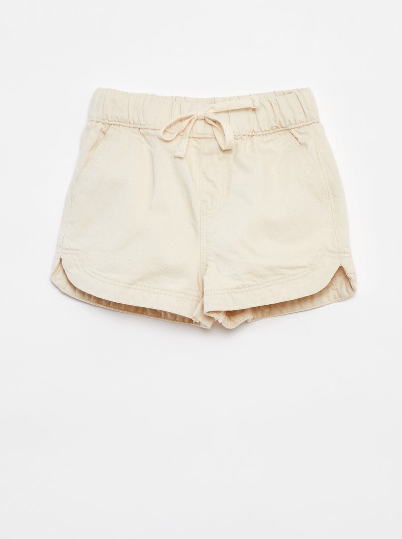 Short vaquero liso Blanco - Kiabi