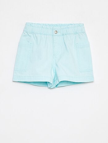 Short vaquero liso con bolsillos