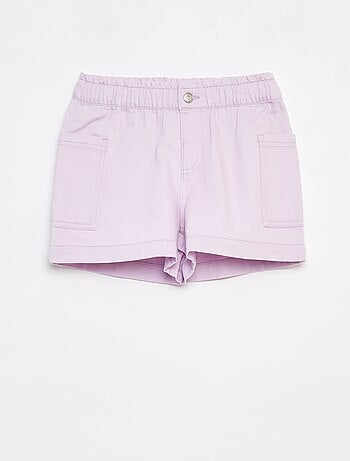 Short vaquero liso con bolsillos