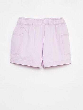 Short vaquero liso con bolsillos