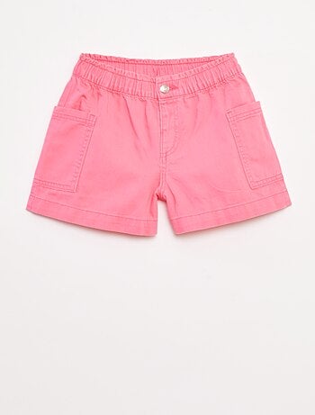 Short vaquero liso con bolsillos