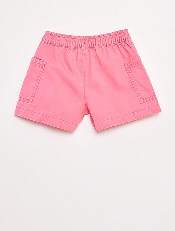 Short vaquero liso con bolsillos