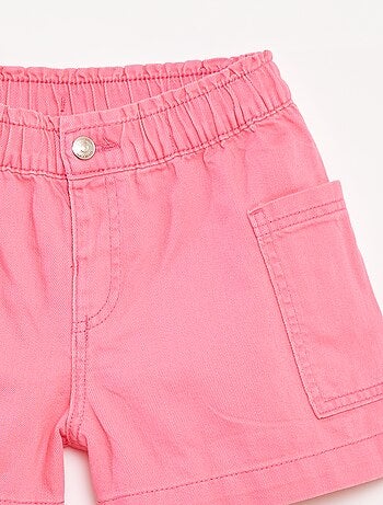Short vaquero liso con bolsillos