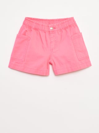 Short vaquero liso con bolsillos