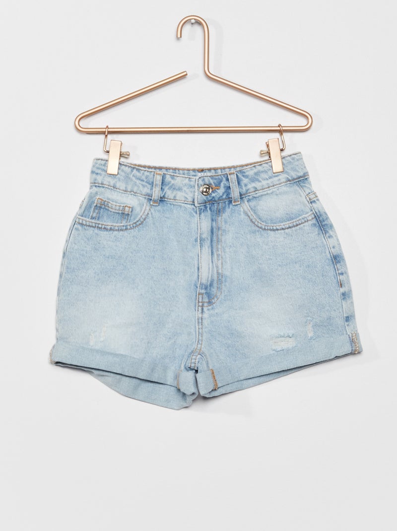Short vaquero mom Azul - Kiabi