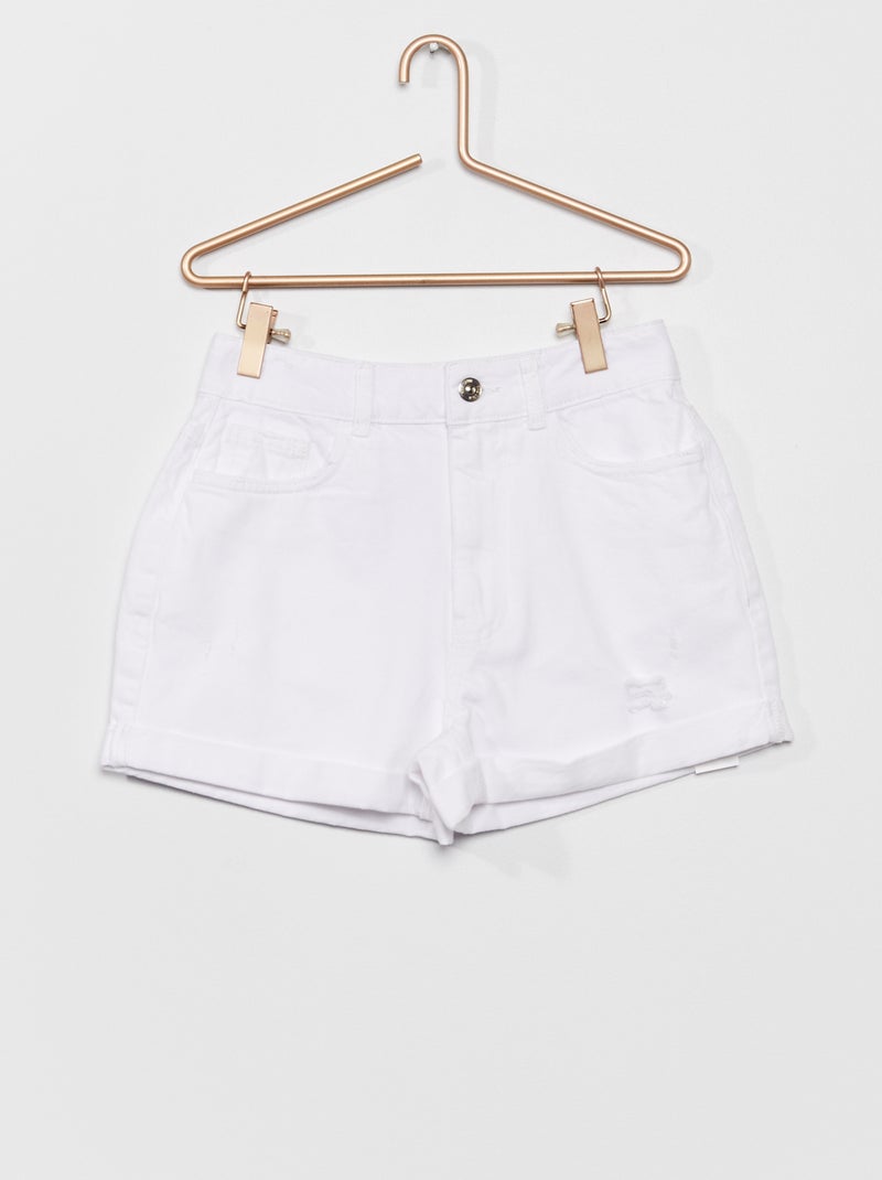 Short vaquero mom Blanco - Kiabi