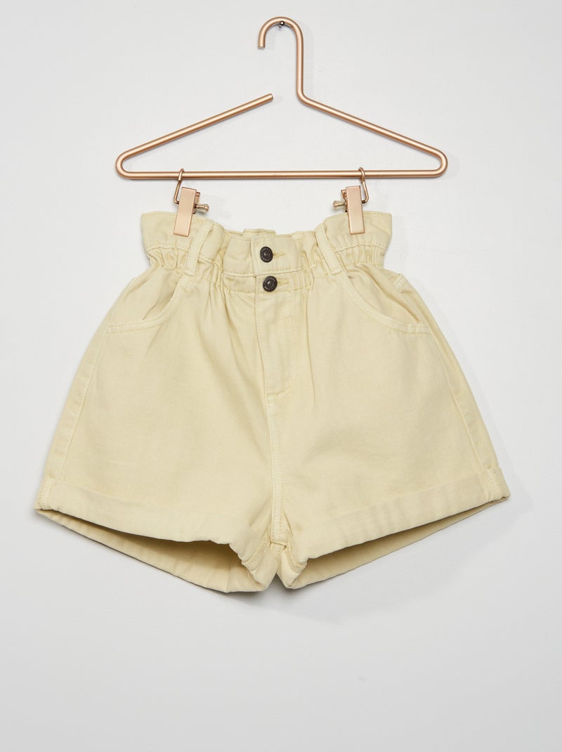 Short vaquero mom de talle alto VERDE - Kiabi