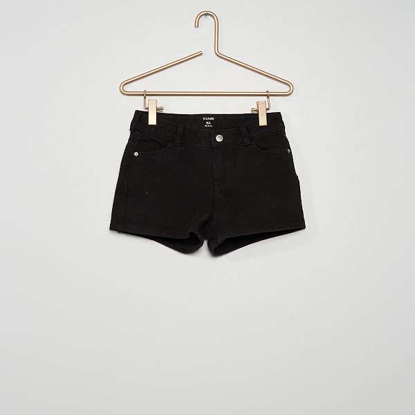 Short vaquero Niña 3-12 años - NEGRO - Kiabi - 8,00€