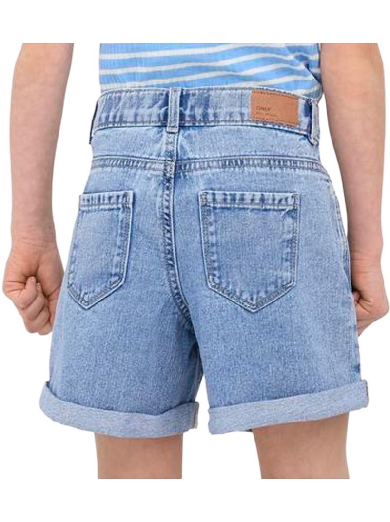 Short vaquero para niña Kids ONLY Azul - Kiabi