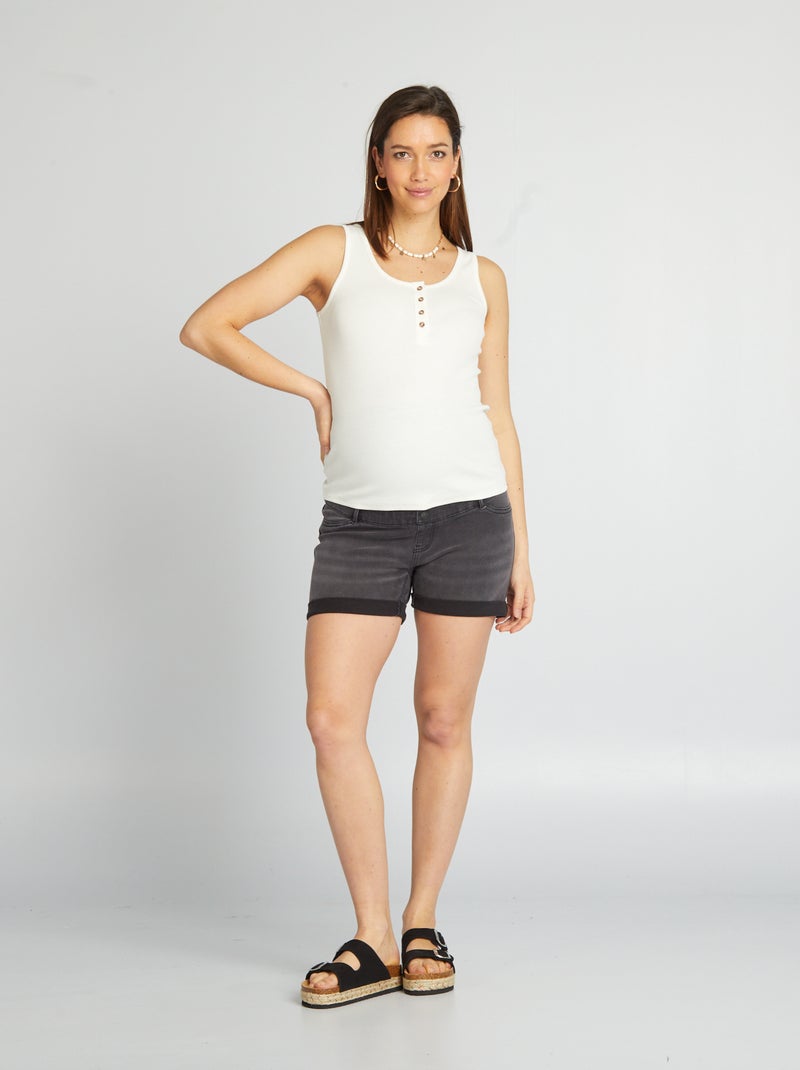 Short vaquero premamá GRIS - Kiabi