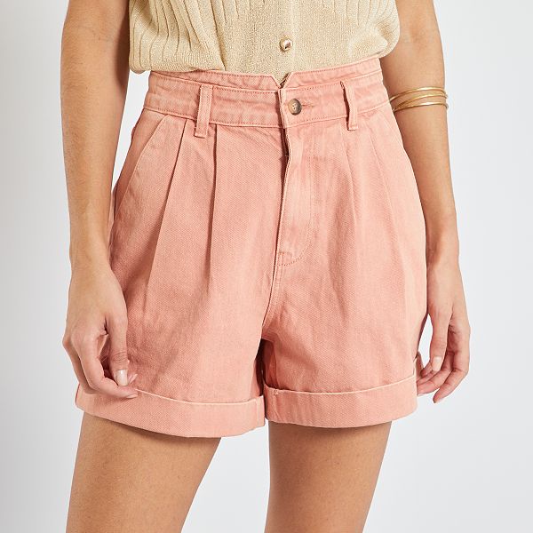 Short vaquero Mujer talla 34 a 48 - rosa - Kiabi - 12,00€