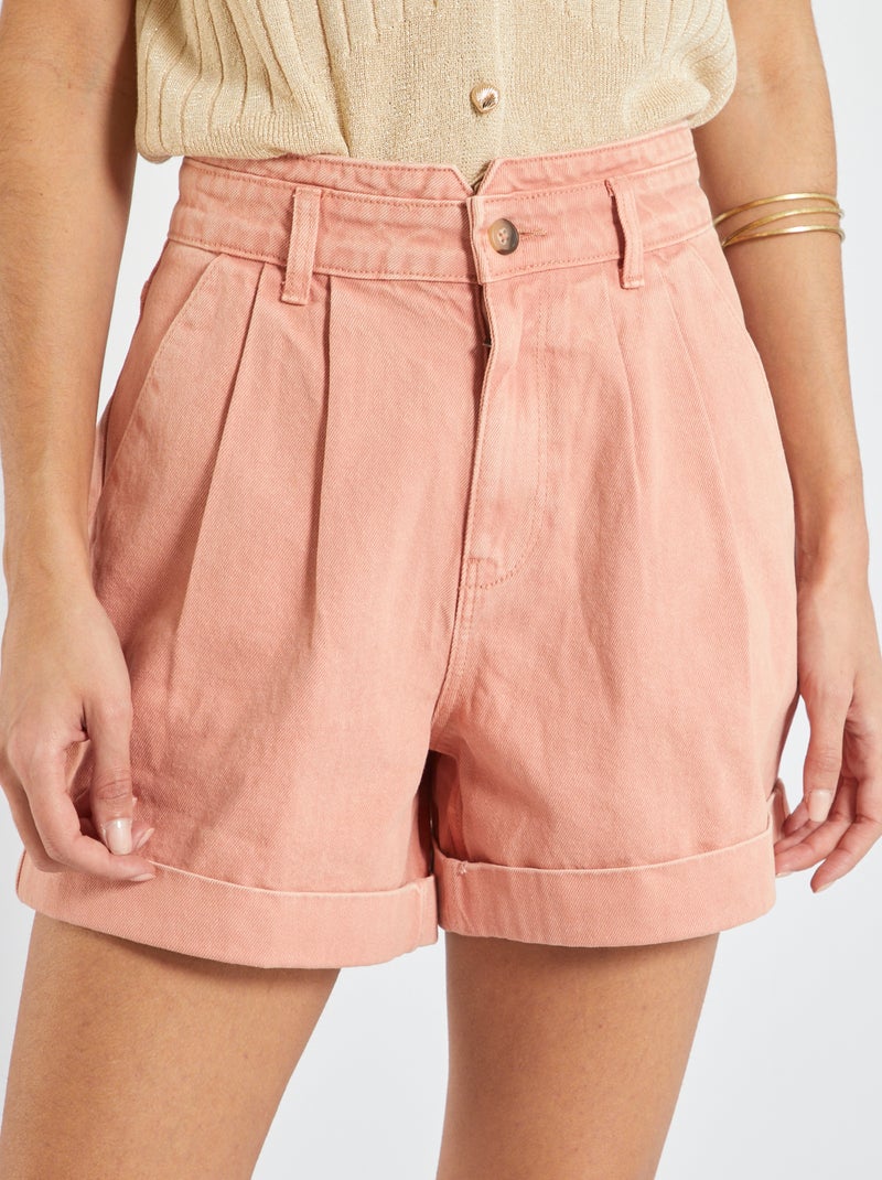 Short vaquero rosa - Kiabi