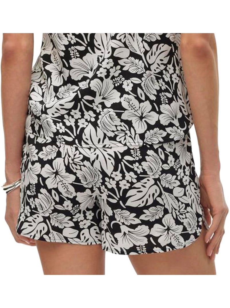Short Vero Moda con Estampado para Mujer Negro Blanco - Kiabi