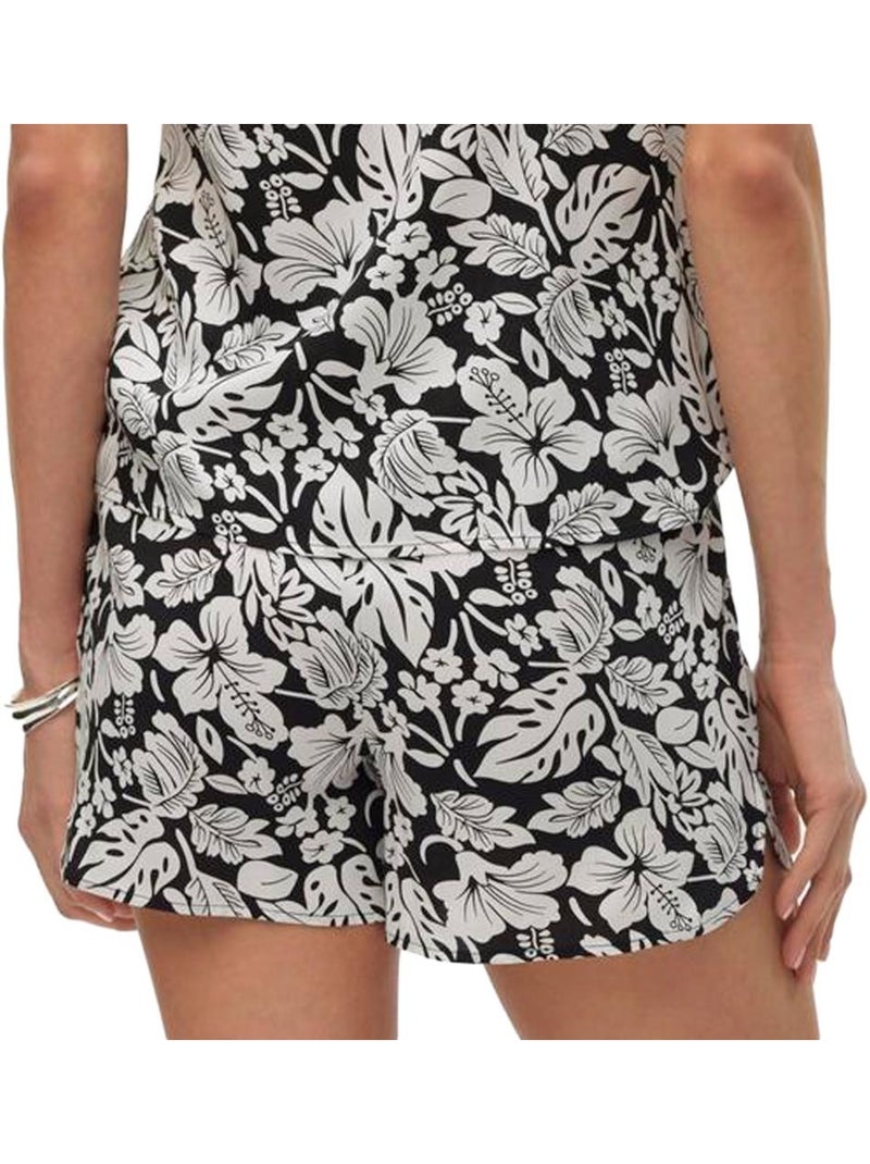 Short Vero Moda con Estampado para Mujer Negro Blanco - Kiabi