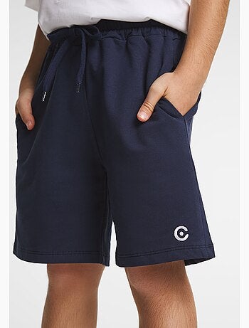 Shorts básicos de niños de algodón en azul marino