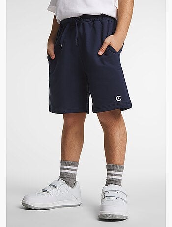 Shorts básicos de niños de algodón en azul marino