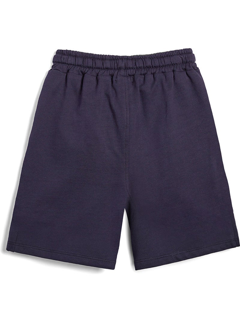 Shorts básicos de niños de algodón en azul marino Azul marino - Kiabi