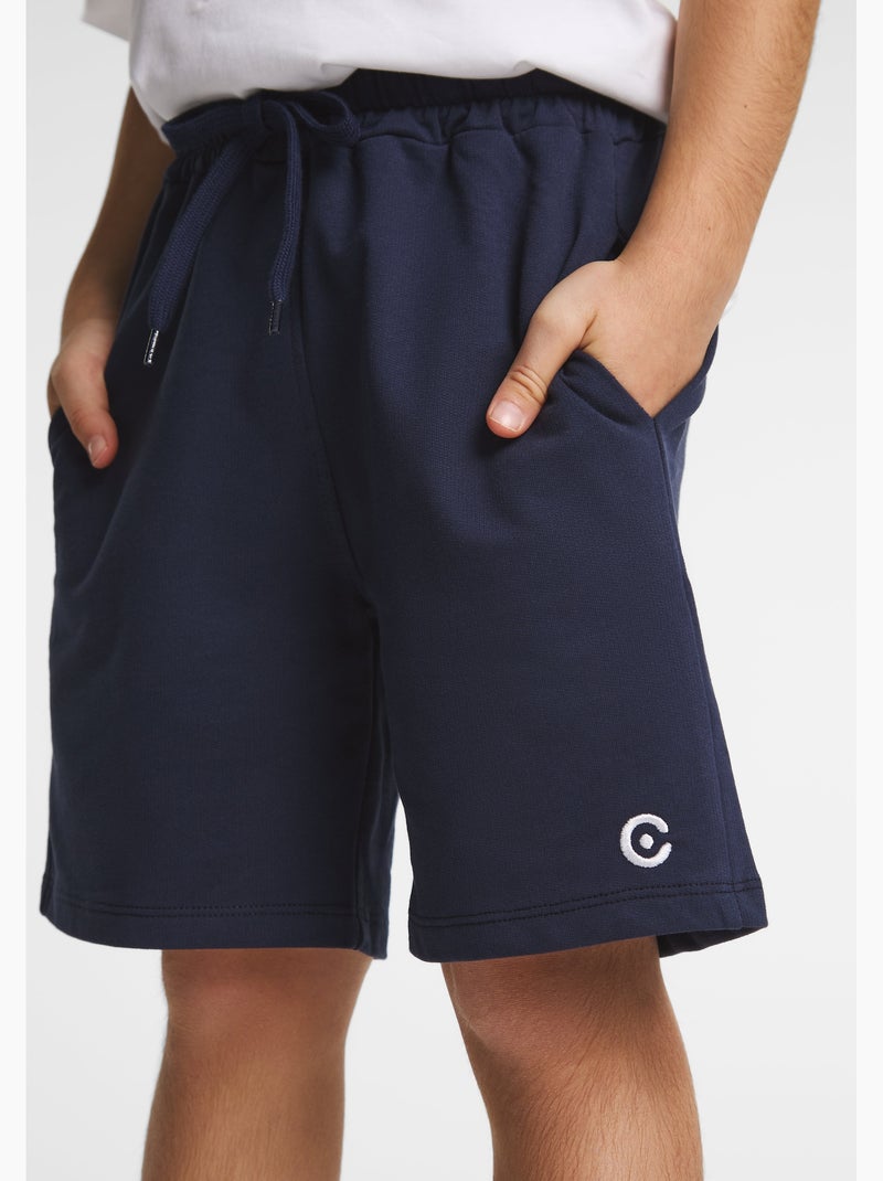 Shorts básicos de niños de algodón en azul marino Azul marino - Kiabi