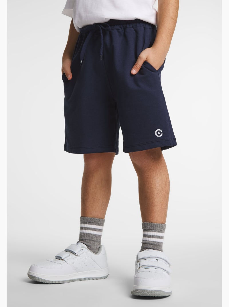 Shorts básicos de niños de algodón en azul marino Azul marino - Kiabi