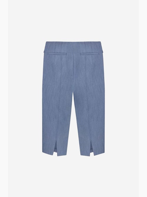 Shorts capri rectos de tiro alto con abertura dilvin - Kiabi Shorts capri rectos de tiro alto con abertura dilvin - Kiabi