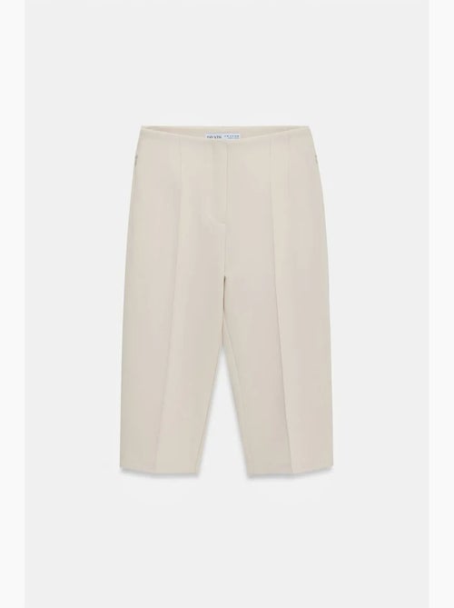Shorts capri rectos de tiro alto con abertura dilvin - Kiabi