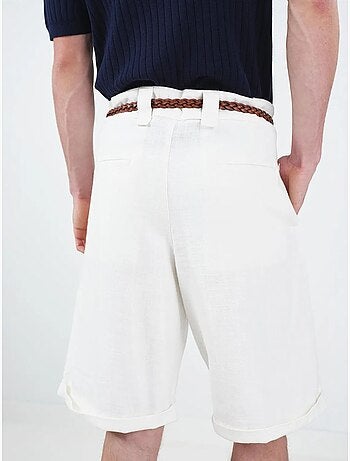 Shorts chinos de algodón de cintura alta y pernera ancha giesto