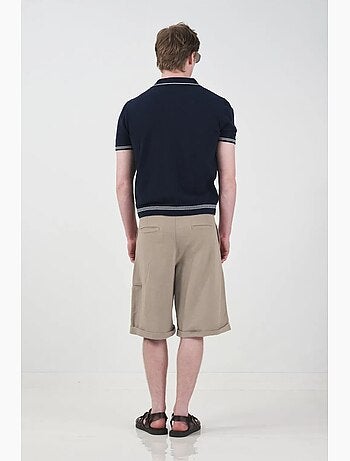 Shorts chinos de pierna ancha de tiro medio con bolsillos giesto