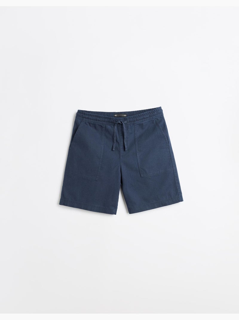 Shorts con lino, MO Fashion Azul - Kiabi