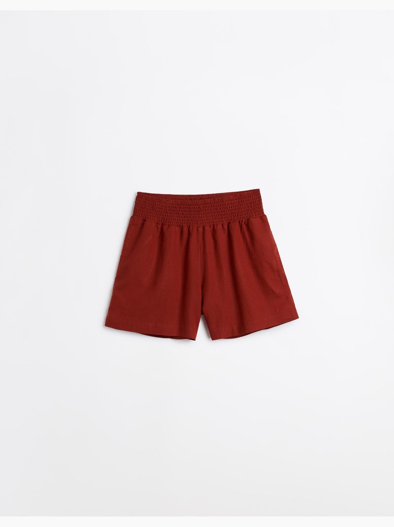 Shorts con lino, MO Fashion Rojo - Kiabi