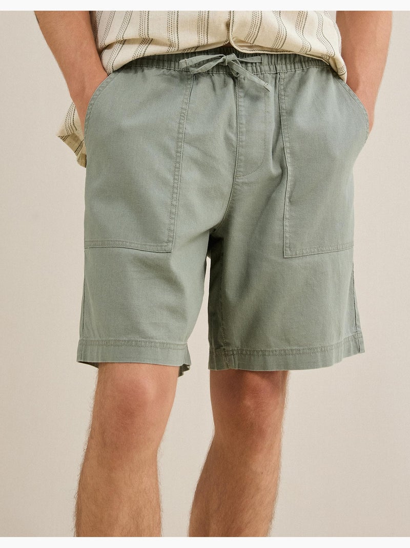 Shorts con lino, MO Fashion Verde - Kiabi
