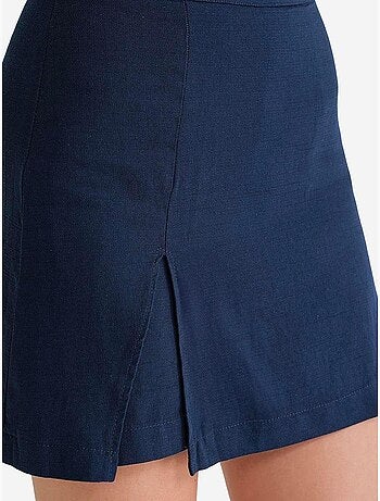 Shorts cruzados de tiro alto con cinturón y detalle de abertura mixray