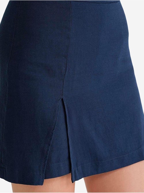Shorts cruzados de tiro alto con cinturón y detalle de abertura mixray - Kiabi