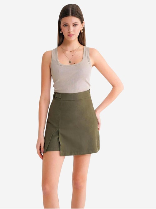 Shorts cruzados de tiro alto con cinturón y detalle de abertura mixray - Kiabi