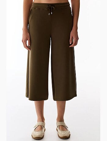 Shorts culotte de punto jersey oversize de tiro medio penti