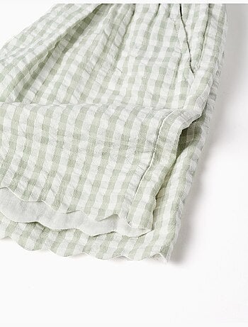 Shorts de algodón con estampado Vichy B&S