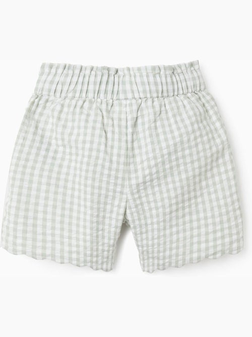 Shorts de algodón con estampado Vichy B&S - Kiabi