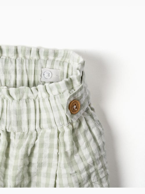 Shorts de algodón con estampado Vichy B&S - Kiabi